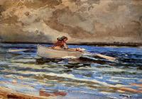 Homer, Winslow - Rowing at Prout's Neck